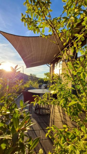 Odenwald-Lodge mit Infrarotsauna und E-Ladestation im Naturpark Odenwald 